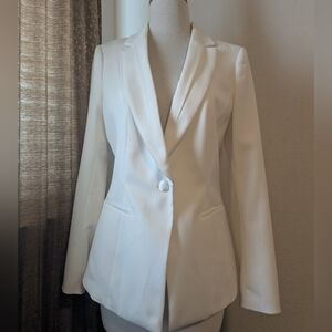 White House Black Market Classic White Blazer, Size 8